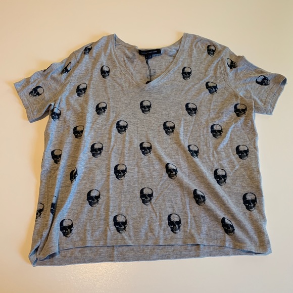 360 Cashmere Tops - NWT Skull Cashmere Skull T-Shirt Size Small